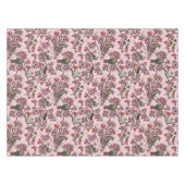 Birds and cherry blossom on rose pink テーブルクロス (正面(横))