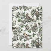 Birds and cherry blossom on white (正面)