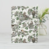 Birds and cherry blossom on white (スタンド正面)