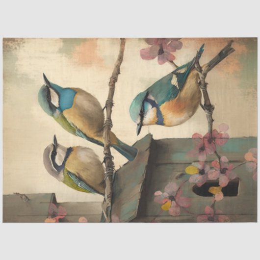 Birds and Flowers エフェメラデザインシリーズ #4 薄葉紙 (正面)
