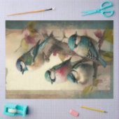 Birds and Flowers Ephemera Design Series #5 薄葉紙 (クラフト)