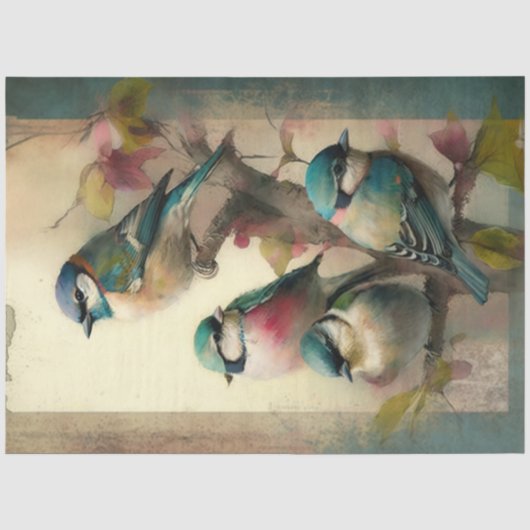 Birds and Flowers Ephemera Design Series #5 薄葉紙 (正面)