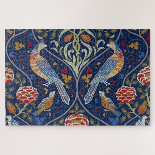 Birds and Flowers, William Morris ジグソーパズル (横)