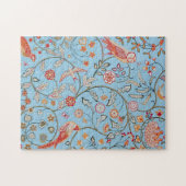 Birds and Flowers, William Morris ジグソーパズル (横)
