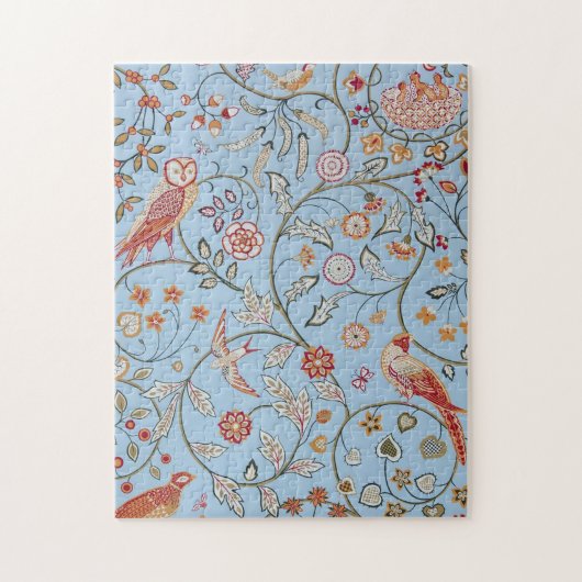 Birds and Flowers, William Morris ジグソーパズル (縦)