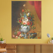 Birds And Fruit On A Ledge Below キャンバスプリント (インサイチュ (リビング))