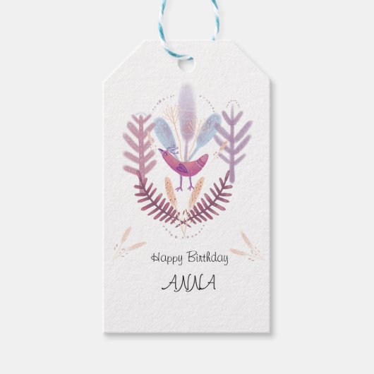 birds and plants  ギフトタグ (正面)