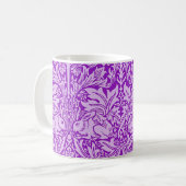 Birds and Rabbits design, lavender color, コーヒーマグカップ (正面左)
