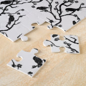 Birds and Sakura Branches Japanese Painting ジグソーパズル (側面)