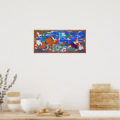 Birds, Animals, and Flowering Plants(Left) Jakuchū ポスター (キッチン)