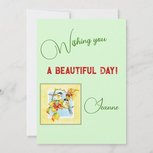 Birds Anytime Card サンキューカード (裏面)