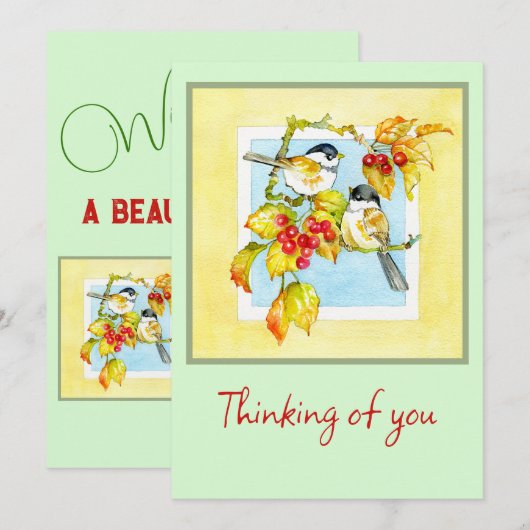 Birds Anytime Card サンキューカード (正面/裏面)