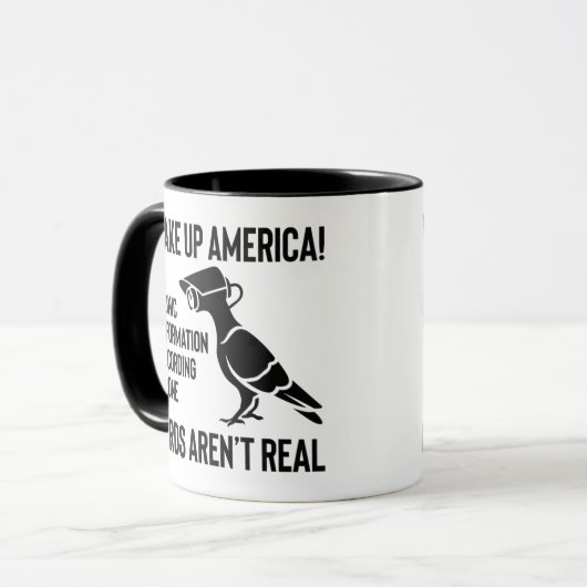 Birds Are Not Real - If It Flies, It Spies マグカップ (正面左)