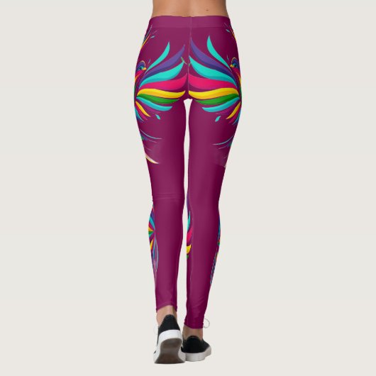 Birds Artful Abstract レギンス (裏面)