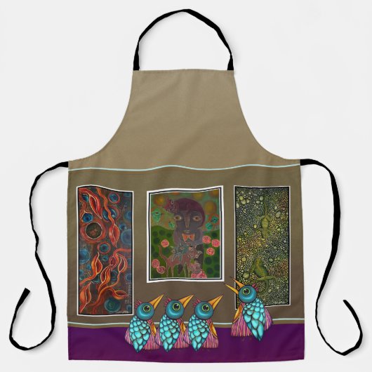Birds At the Galleryオールオーバープリントエプロン エプロン (正面)