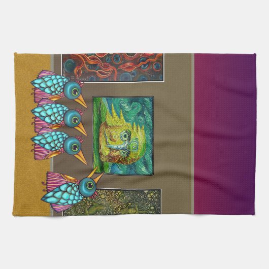 Birds At the Gallery キッチンタオル (横)