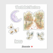 Birds Bees Apple Trees Love Moon シール (シート)
