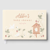 Birds & Berries Nesting Party Girl ベビーシャワー ゲストブック (正面)