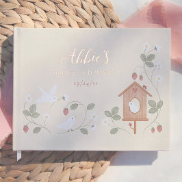 Birds & Berries Nesting Party Girl ベビーシャワー ゲストブック