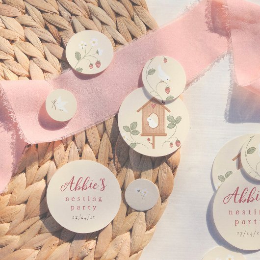 Birds & Berries Nesting Party Girl ベビーシャワー コンフェッティ