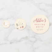 Birds & Berries Nesting Party Girl Baby Shower コンフェッティ (正面)