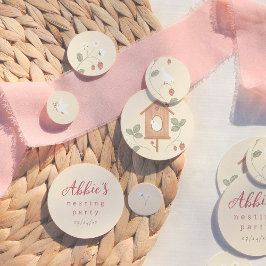 Birds & Berries Nesting Party Girl Baby Shower コンフェッティ