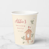 Birds & Berries Nesting Party Girl Baby Shower 紙コップ (裏面)