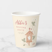 Birds & Berries Nesting Party Girl Baby Shower 紙コップ (正面)