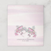 Birds & Berries Pinecone Watercolor Winter Wedding プレイスカード (外部開封)