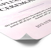 Birds & Berries Pinecone Watercolor Winter Wedding ポスター (角)