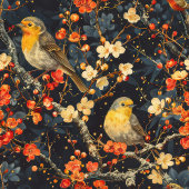 Birds & Blooms Curtain Autumn Gift for Their Home シャワーカーテン