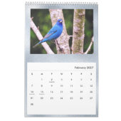 Birds Blue Photoカスタマイズ可能 カレンダー (2月 2027)