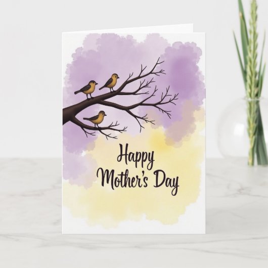 Birds Branch Mothers Day Card カード (正面)