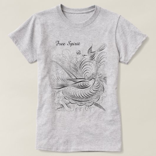 Birds & Butterfly (Free Spirit) Tシャツ (デザイン正面)