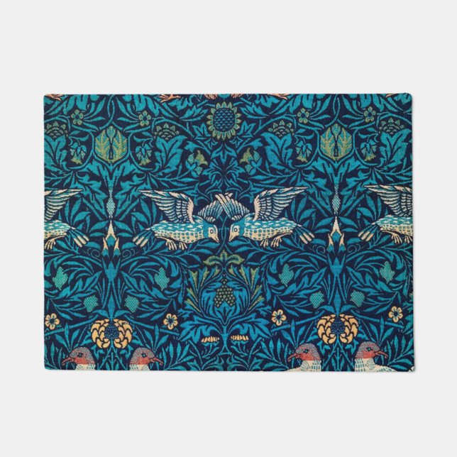 Birds By William Morris ドアマット (正面)
