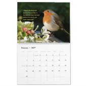 Birds Calendar 2026 - With bible verses カレンダー (2月 2027)