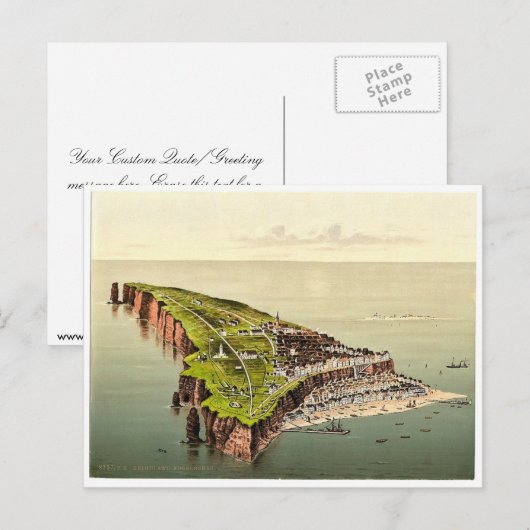 Bird's-eye view, Helgoland, Germany lear Photochro ポストカード (正面/裏面)