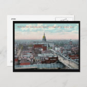 Bird's Eye View, Lansing, MI c1915ヴィンテージ ポストカード (正面/裏面)