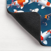 Bird's Eye View of Colorful Koi Fish Pond マウスパッド (コーナー)