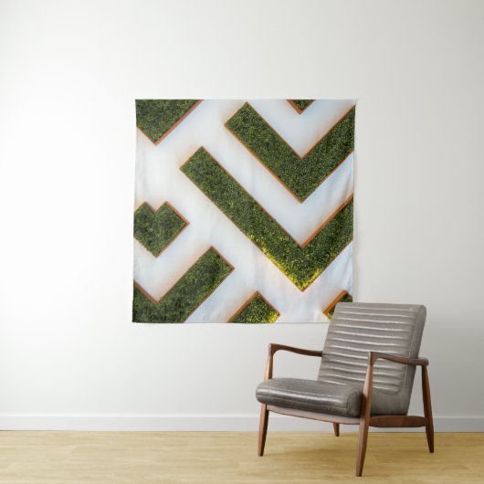 Bird's eye view of maze garden タペストリー (インサイチュ(横))