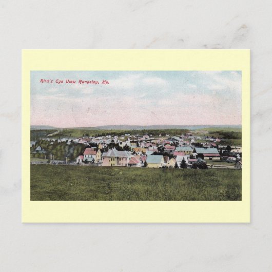 Bird's Eye View, Rangeley, Maineヴィンテージ ポストカード (正面)