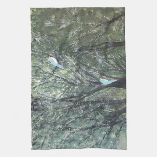 Birds' eye view tea towel キッチンタオル (縦)