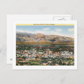 Bird's Eye View Tucson，アリゾナ州ヴィンテージ ポストカード (正面/裏面)