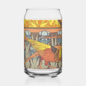  Birds,Golden Pheasants & Irise Art Nouveau ガラス缶 (正面)