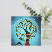 Birds in a Tree End of Chemo Cancerお祝い 招待状 (スタンド正面)