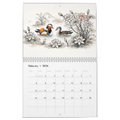 Birds in Chinese Ink – 2026 Calendar カレンダー (2月 2026)
