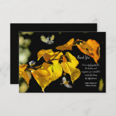 Birds in Flight悔やみや弔慰サンキューカード 招待状 (正面/裏面)