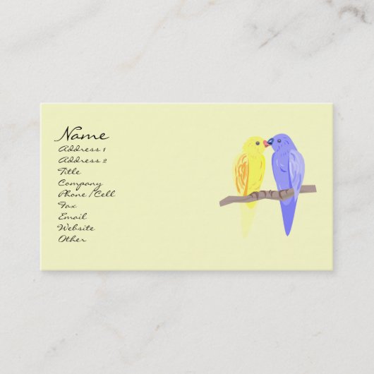 Birds in Loveビジネスカード 名刺 (正面)