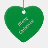 Birds in Love Christmas Heart Ornament セラミックオーナメント (裏面)