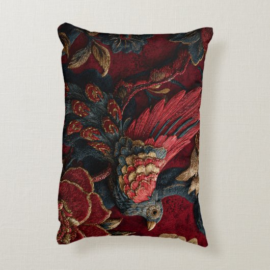 Birds in Threads of Color アクセントクッション (裏面(縦))